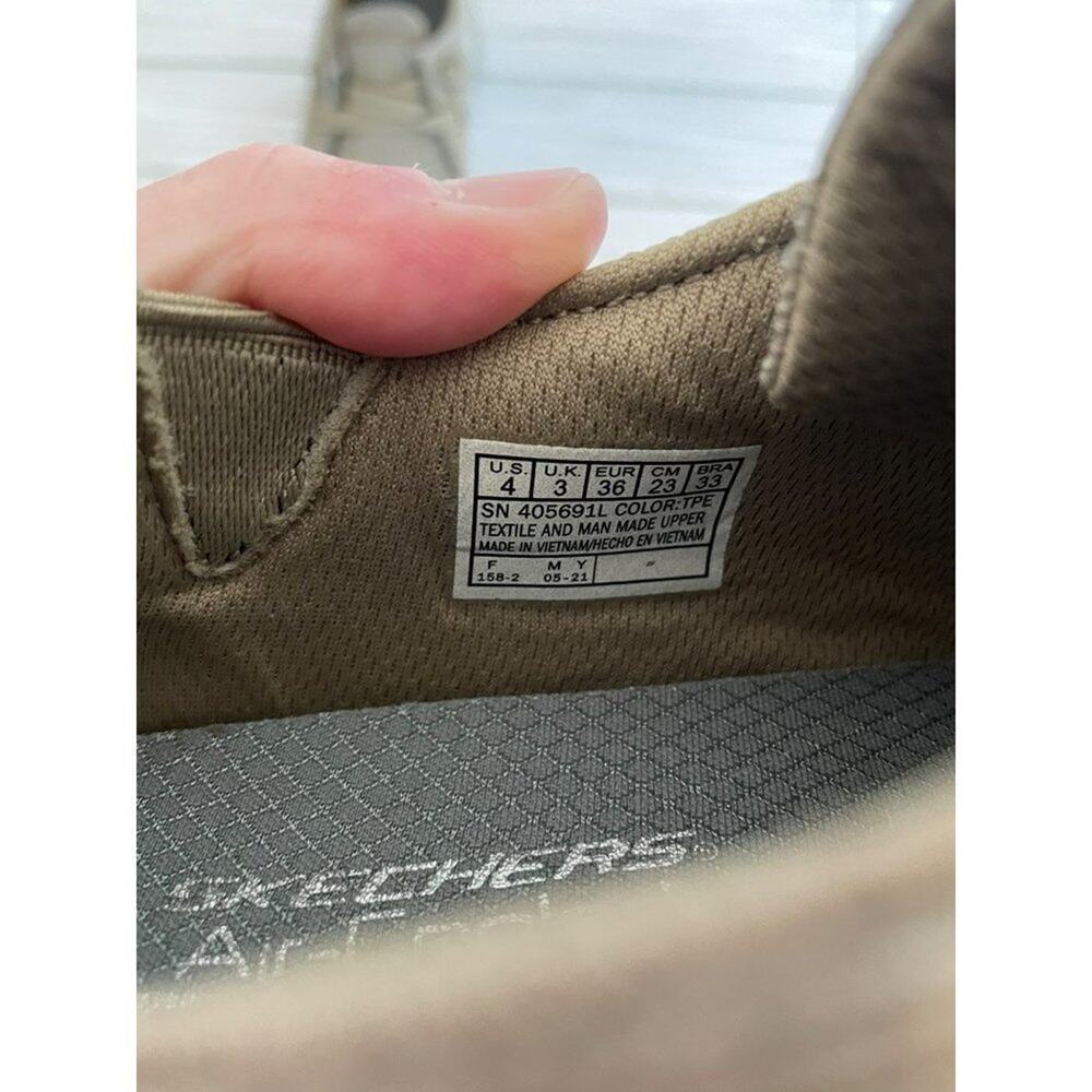 Skechers Brown slip on sneaker air-cooled memory foam Size 4 - Picture 16 of 16